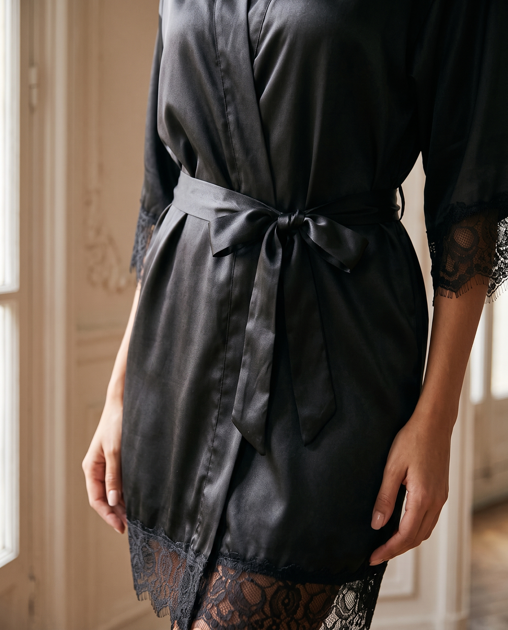 Siena Robe Chemisier Ceinturée Effet Daim