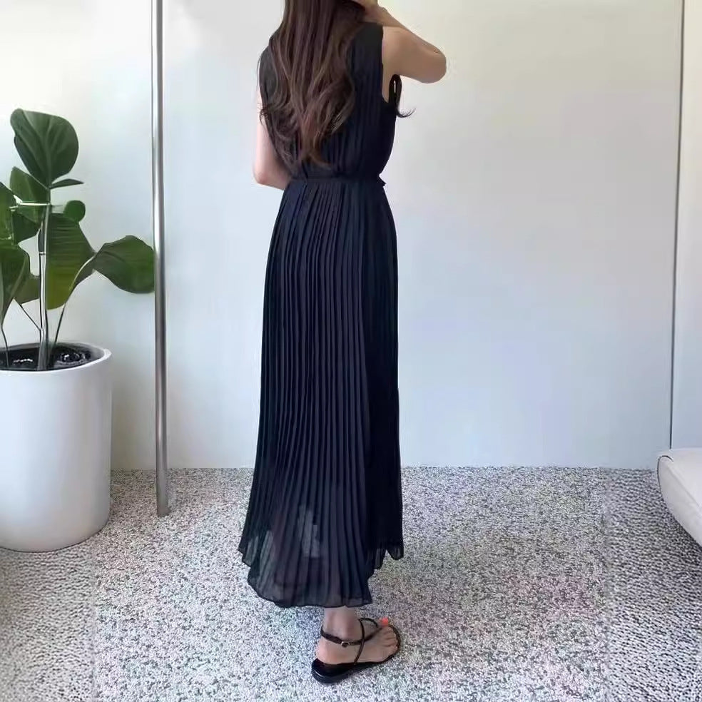 ÉPORE Colette Pleated Sleeveless Maxi Dress