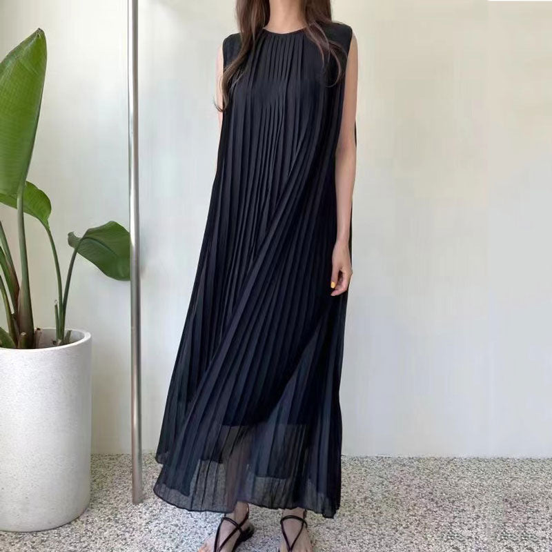 ÉPORE Colette pleated sleeveless maxi dress