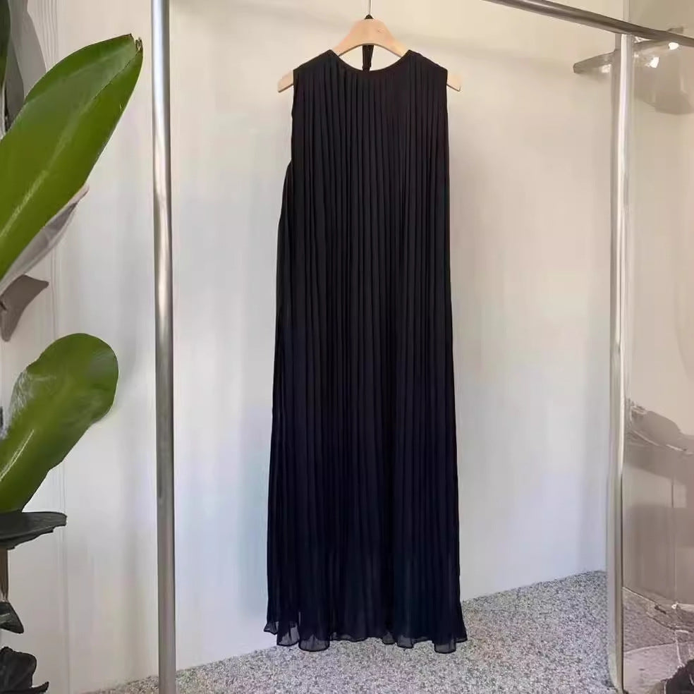 ÉPORE Colette Pleated Sleeveless Maxi Dress
