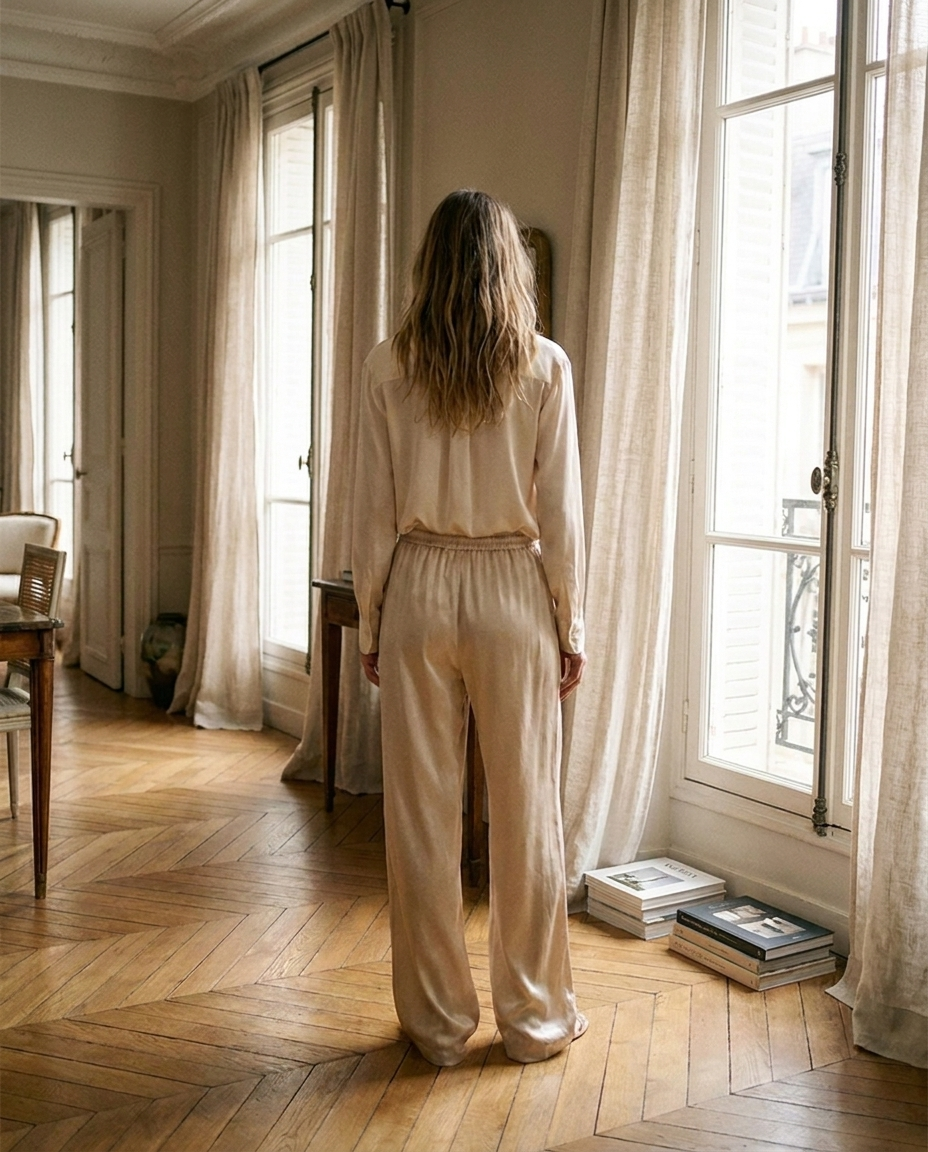Vendôme Wide-Leg Trousers — back view
